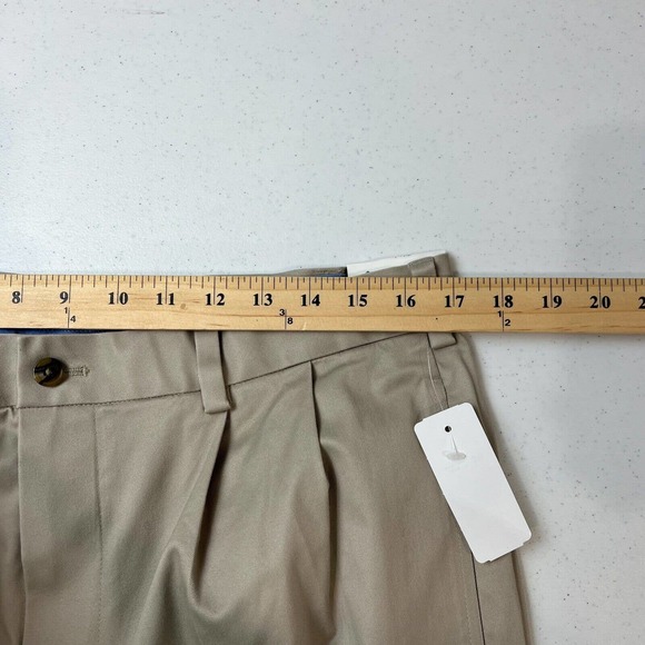 Brooks Brothers Mens Lightweight Chino Stretch Pants 34 Khaki Brown Elliot Fit - Picture 15 of 16